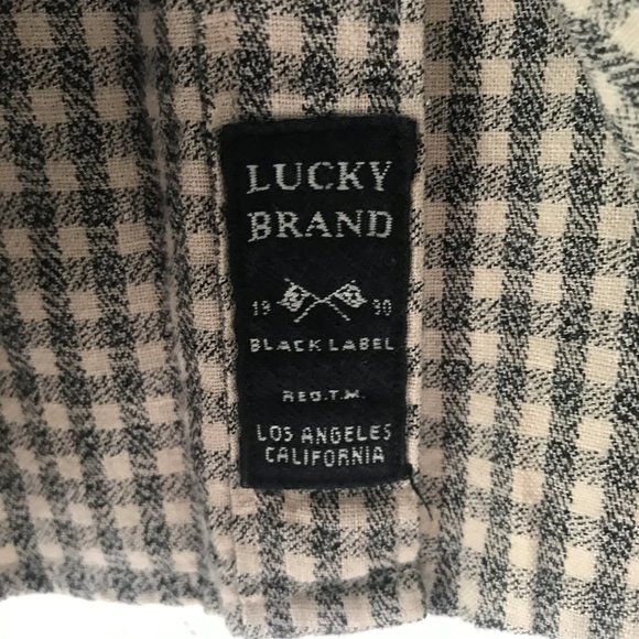 Lucky Brand Black Label Classic Fit Button Flannel - Picture 4 of 9